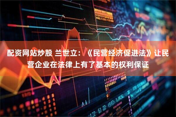 配资网站炒股 兰世立：《民营经济促进法》让民营企业在法律上有了基本的权利保证