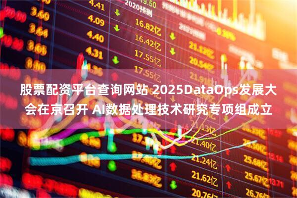 股票配资平台查询网站 2025DataOps发展大会在京召开 AI数据处理技术研究专项组成立